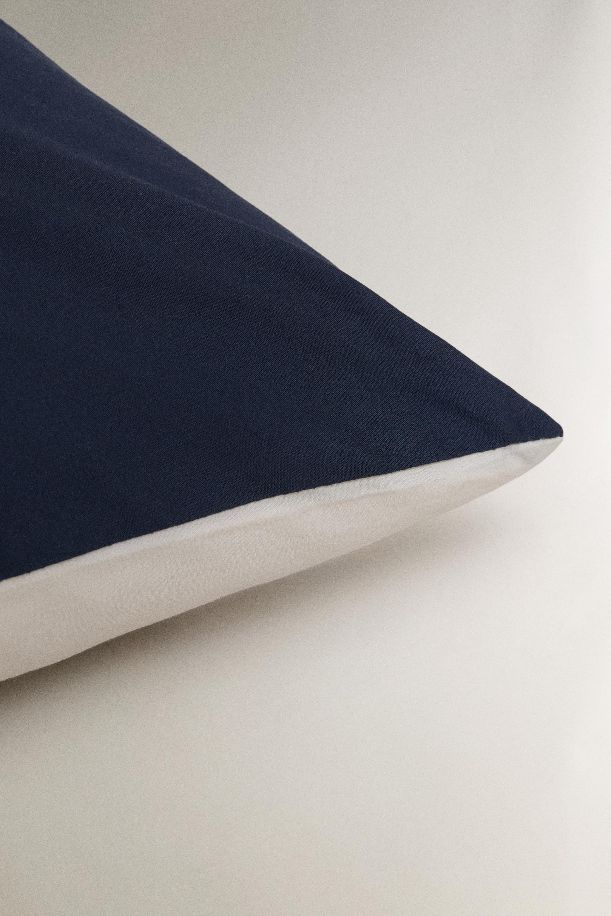 TAIE D’OREILLER RÉVERSIBLE EN PERCALE DE COTON